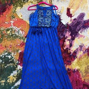 Bright blue printed maxi!